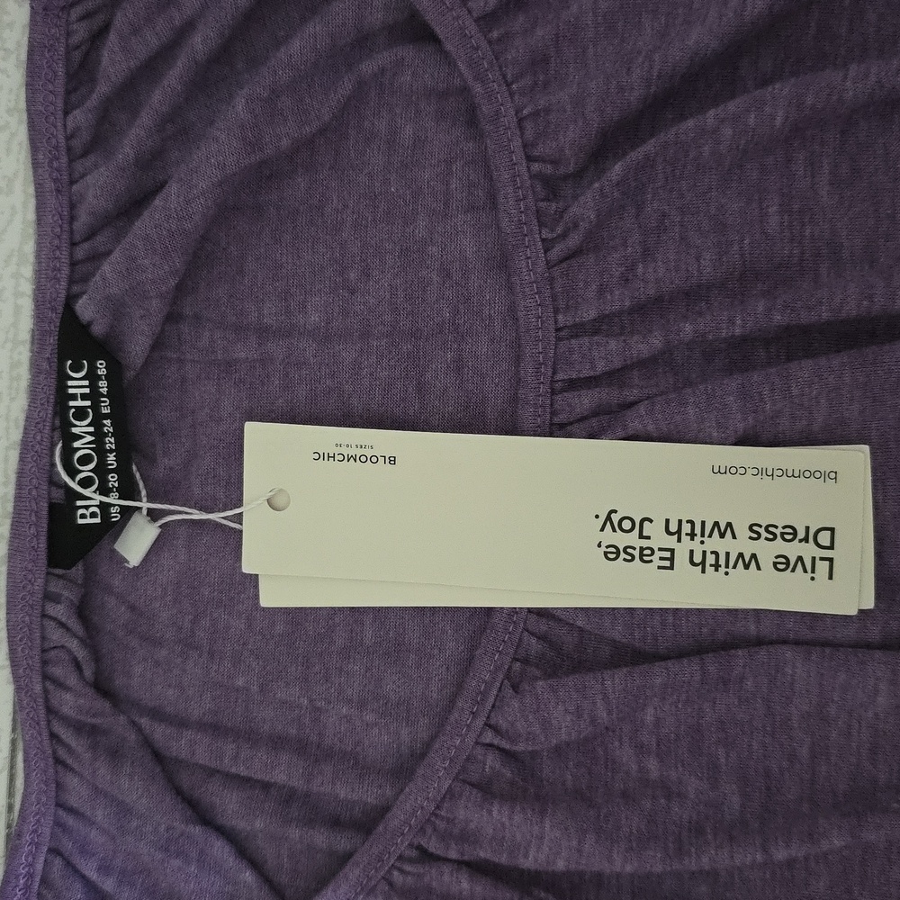 BloomChic Lavender Embroidered Blouse Size 18/20 - Picture 4 of 6